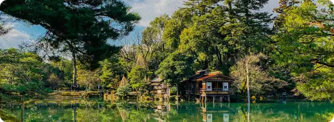 Étang et jardin japonais à Kanazawa, voyage au Japon hors des itinéraires classiques